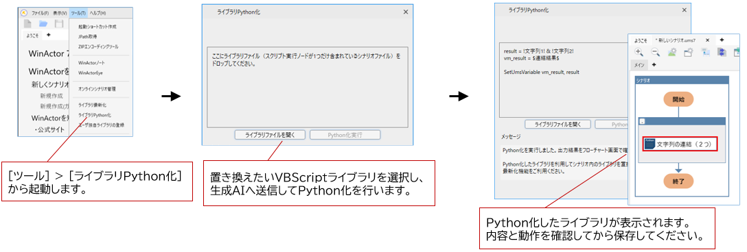 ライブラリPython化の支援